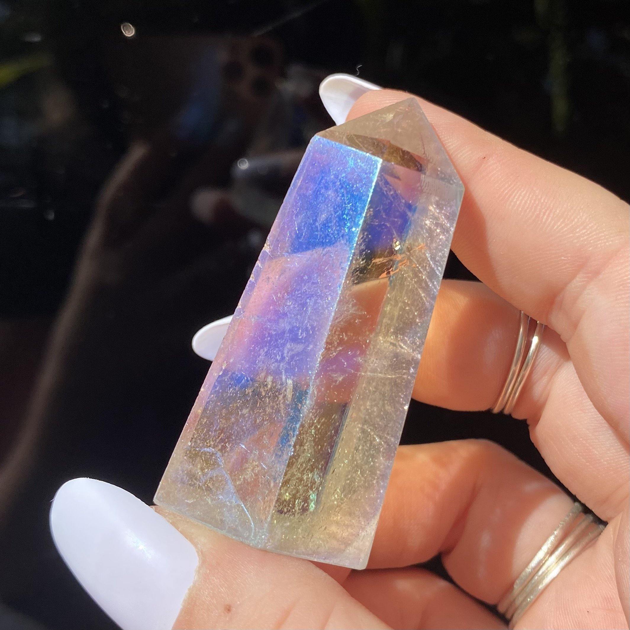 Angel Aura Quartz Point - Ruby's Minerals