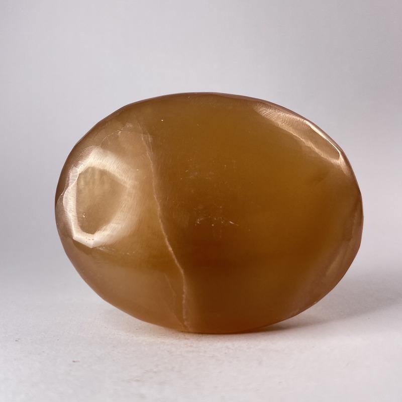 Honey Calcite Palmstone - Ruby's Minerals