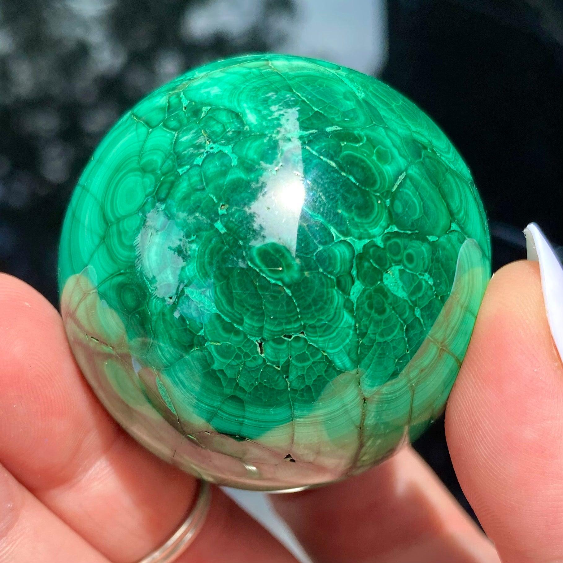 Malachite Sphere - Ruby's Minerals
