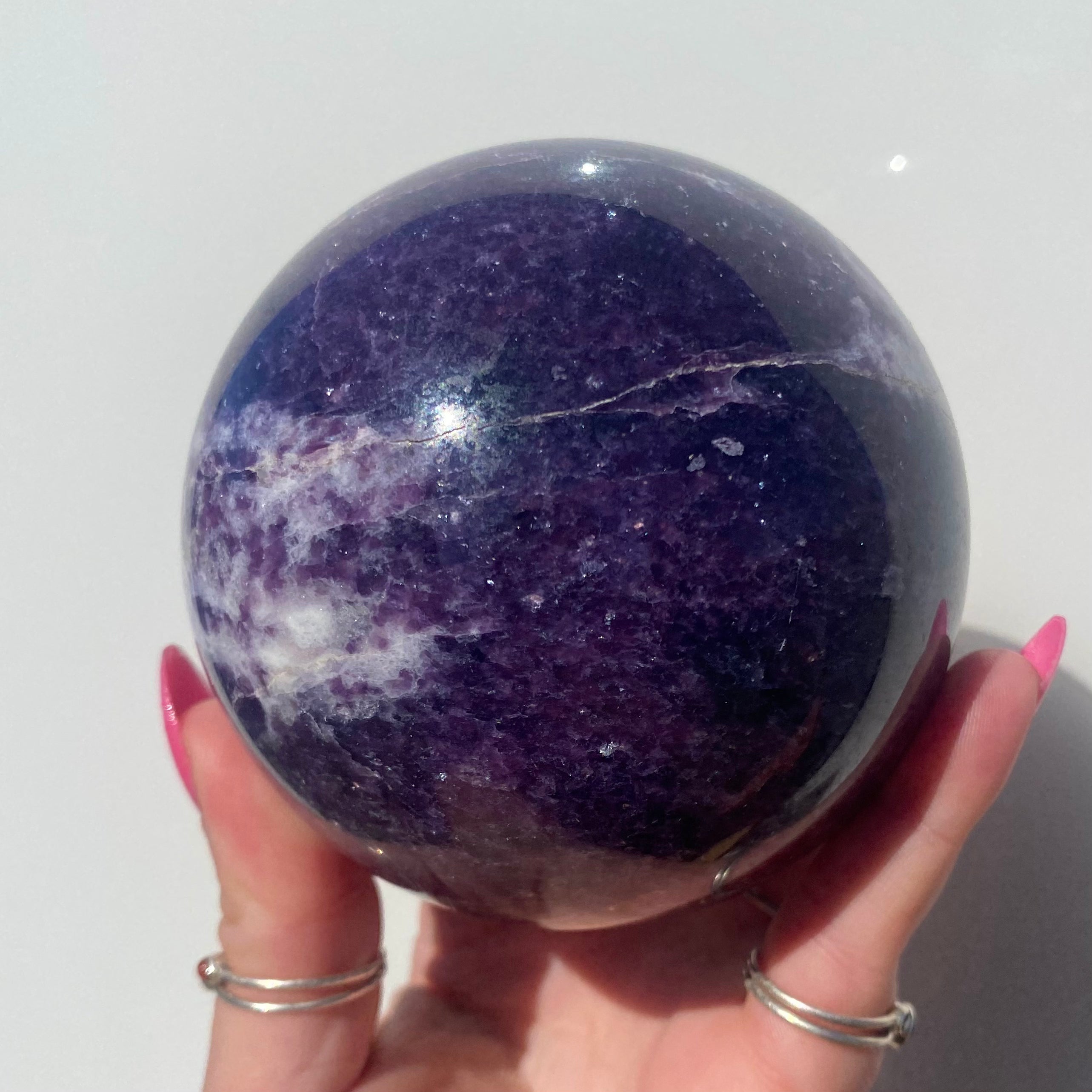 Lepidolite Sphere