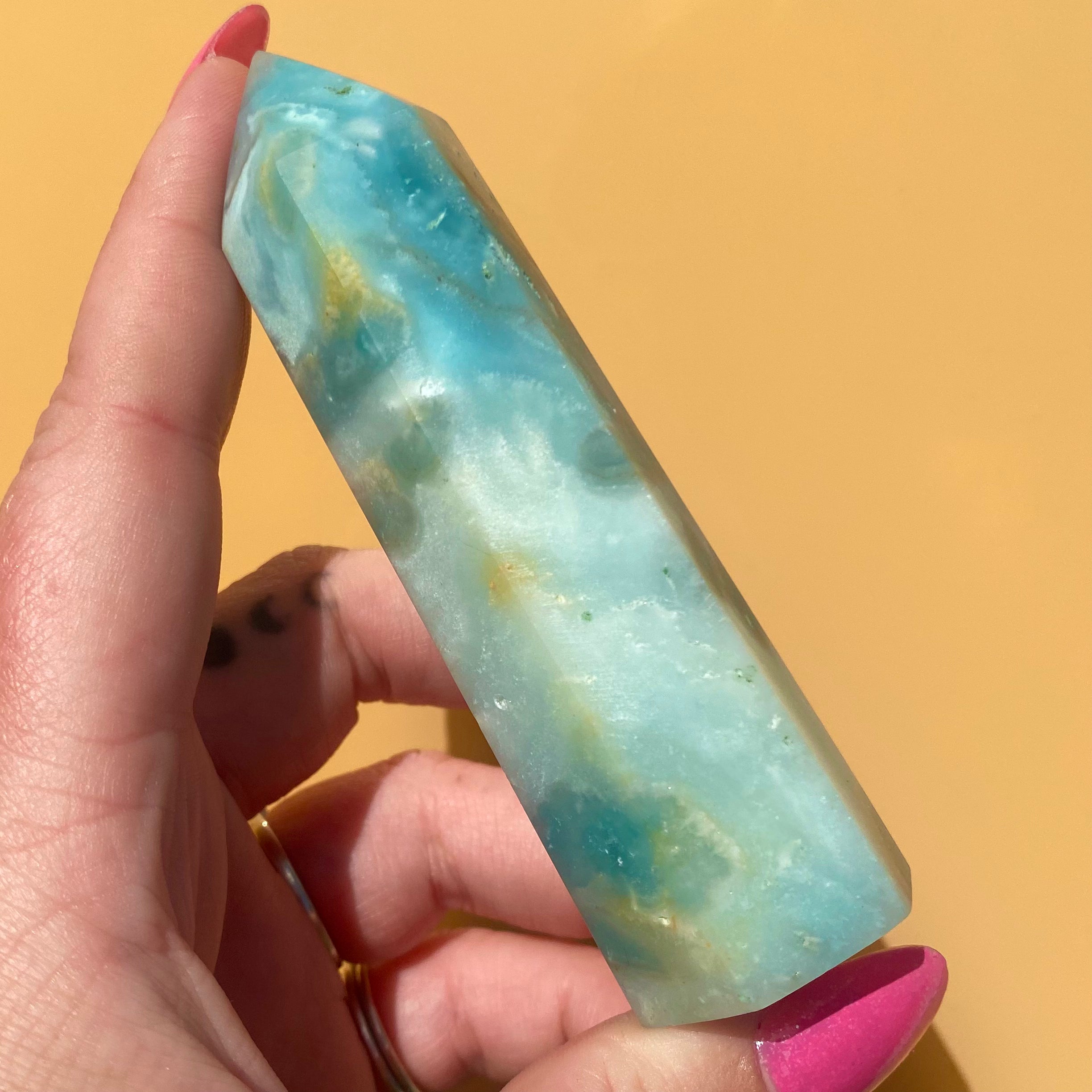 Blue Aragonite Point