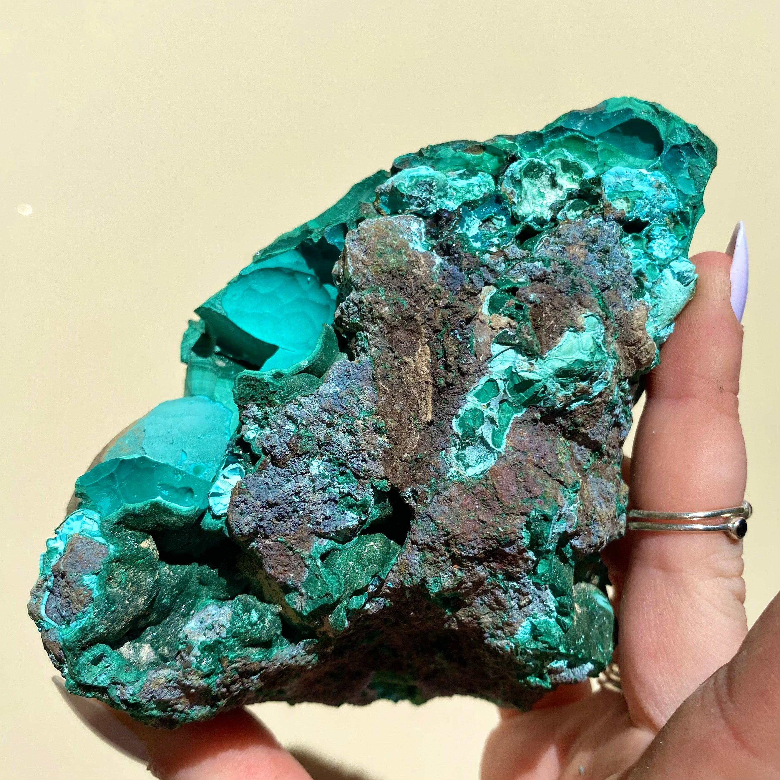 Malachite with Chrysocolla - Ruby's Minerals