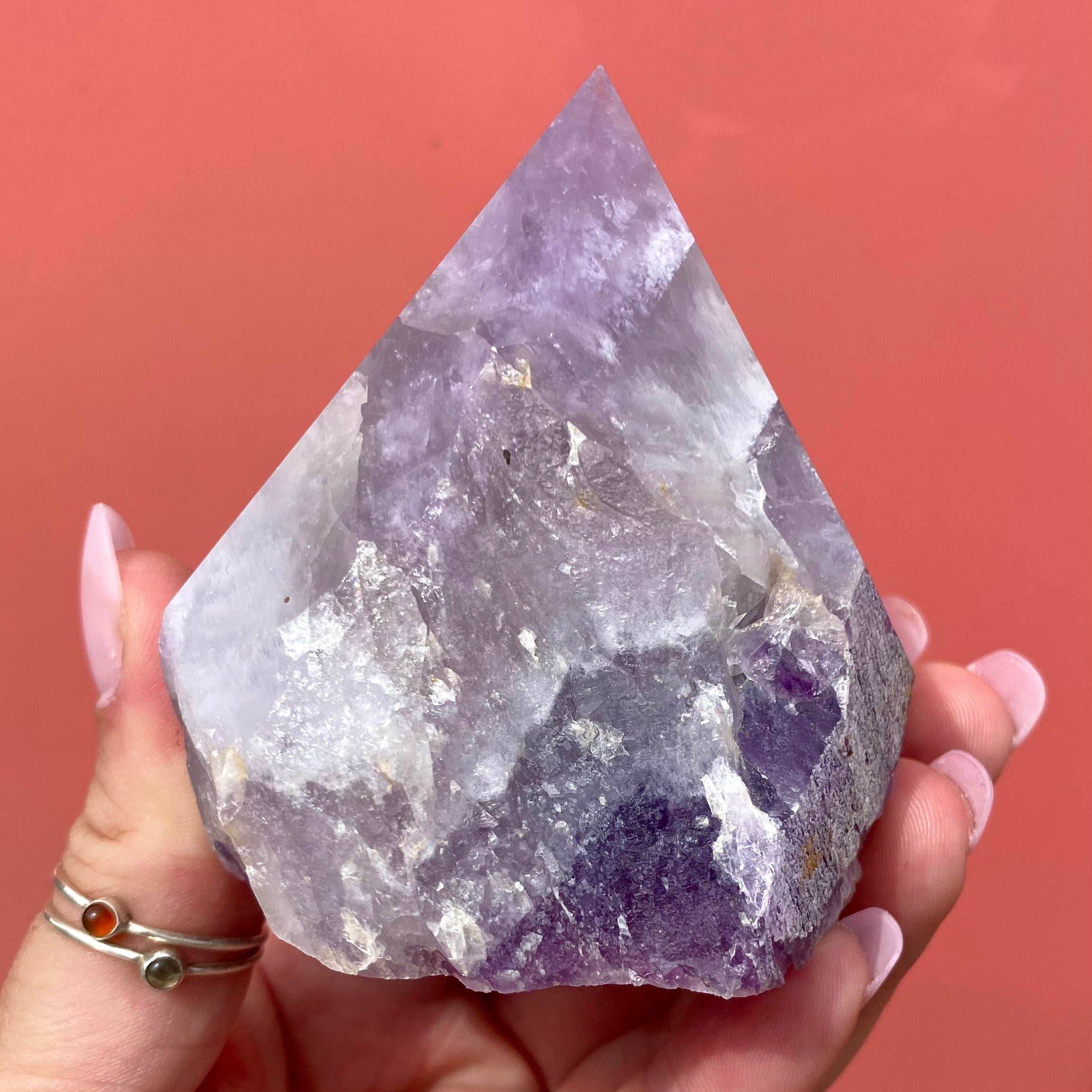 Chevron Amethyst Rough Tower