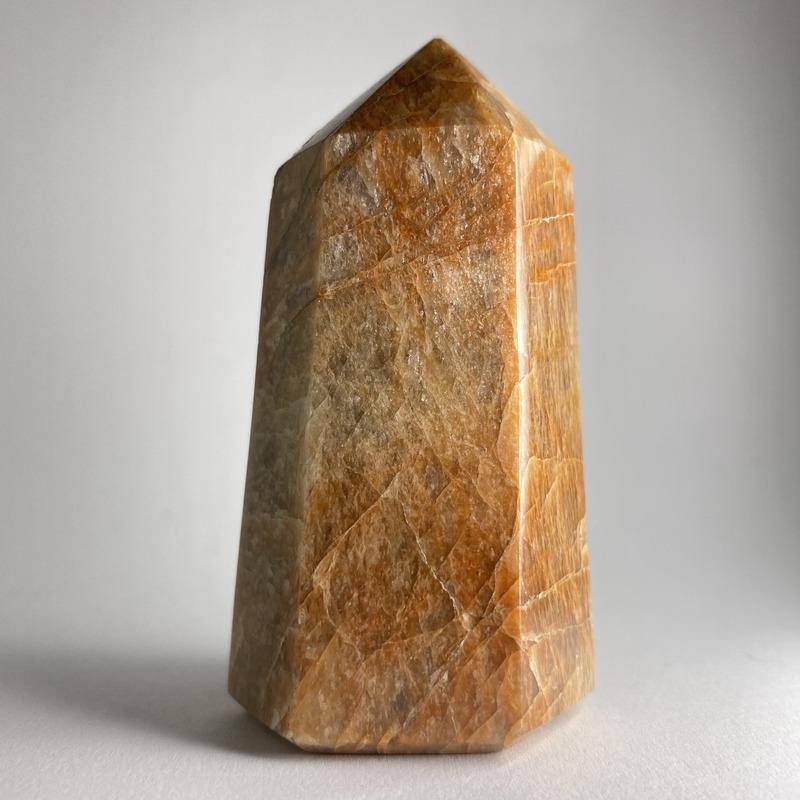 Peach Moonstone Point - Ruby's Minerals