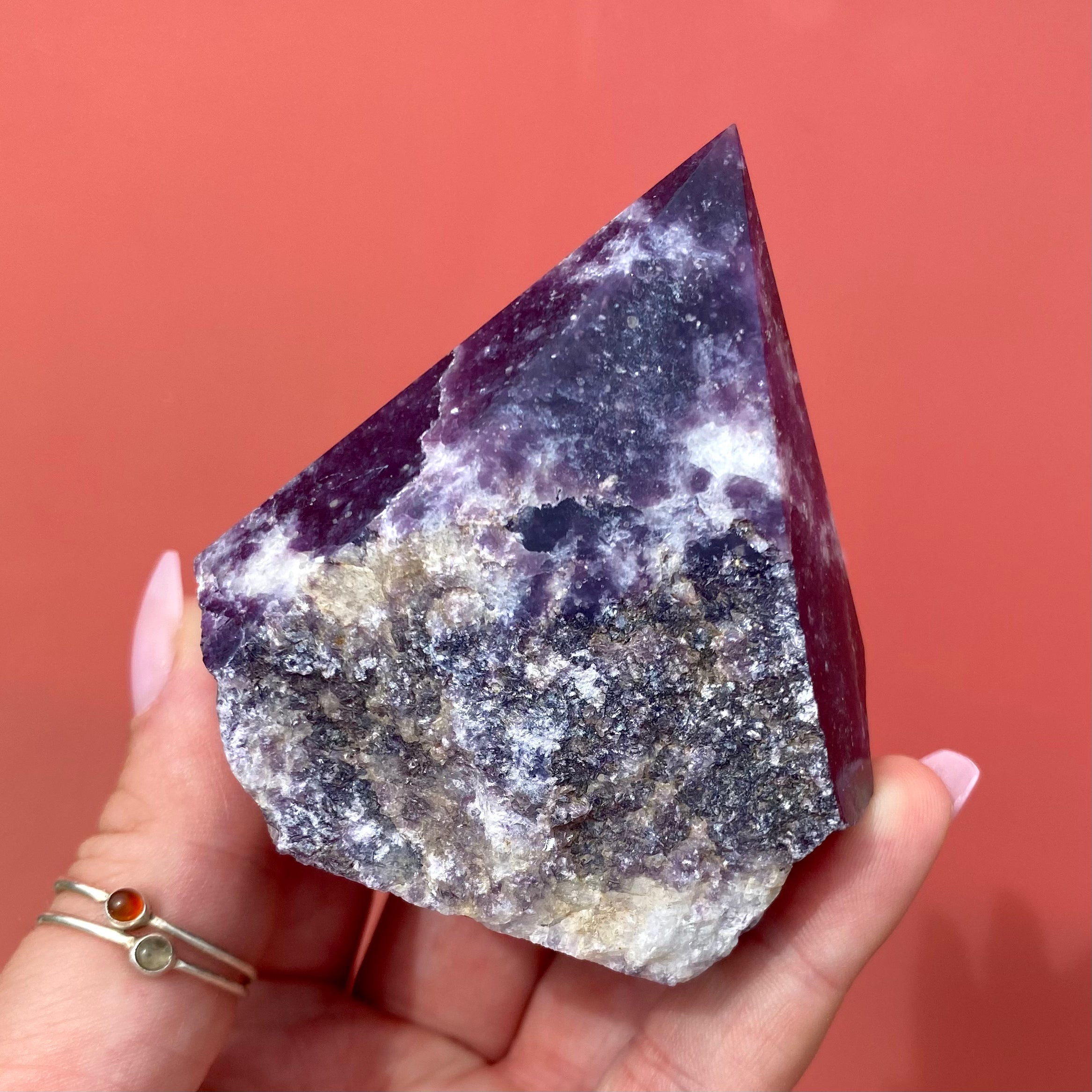 Lepidolite Rough Point