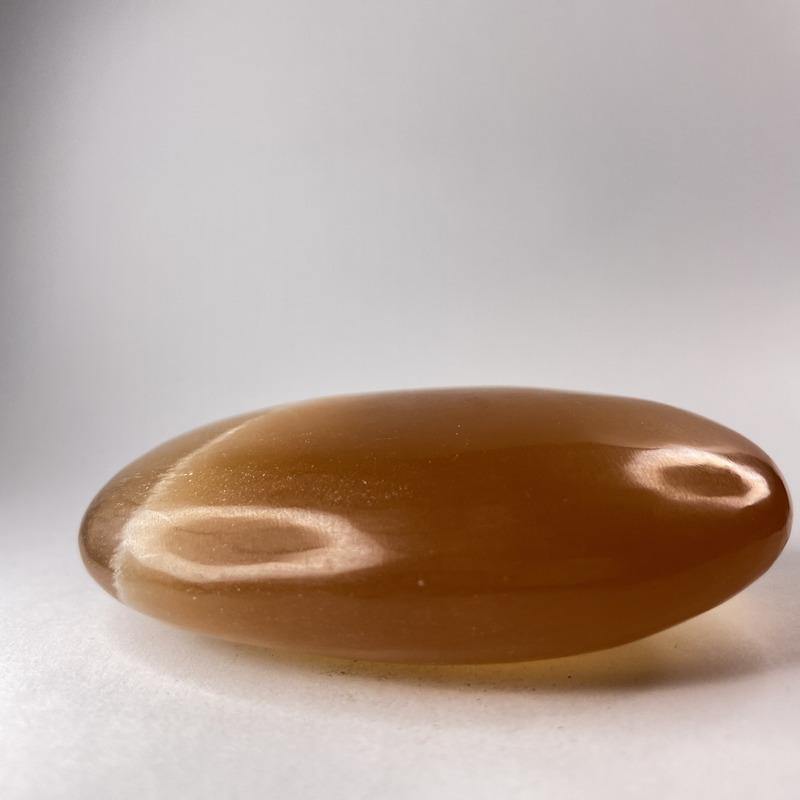 Honey Calcite Palmstone - Ruby's Minerals