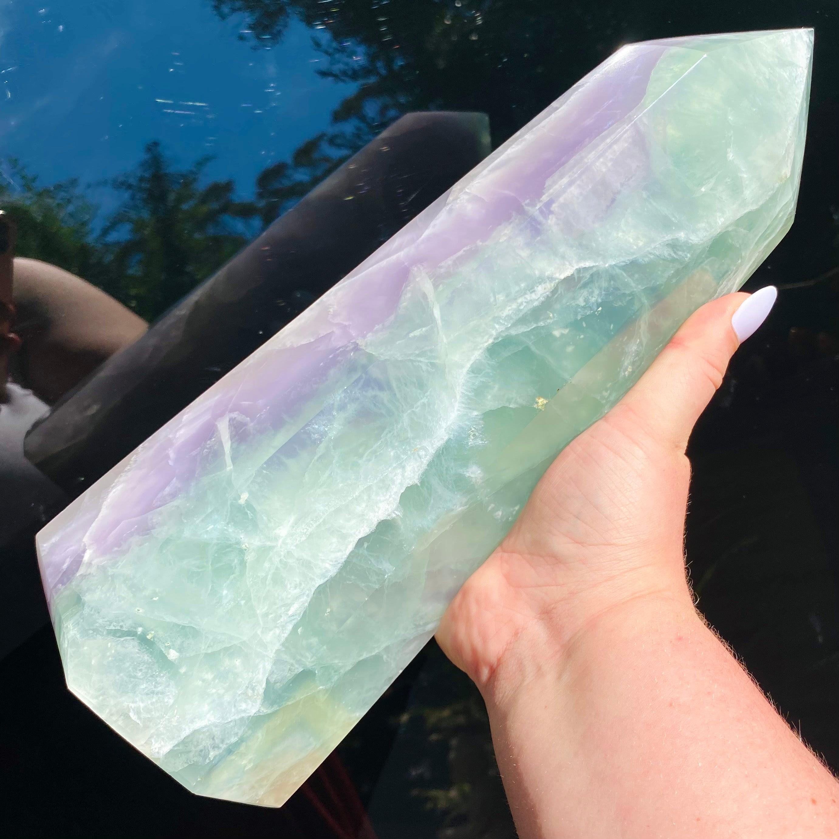 Rainbow Fluorite Tower - Ruby's Minerals