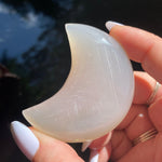 Load image into Gallery viewer, Agate Druzy Moon - Ruby&#39;s Minerals
