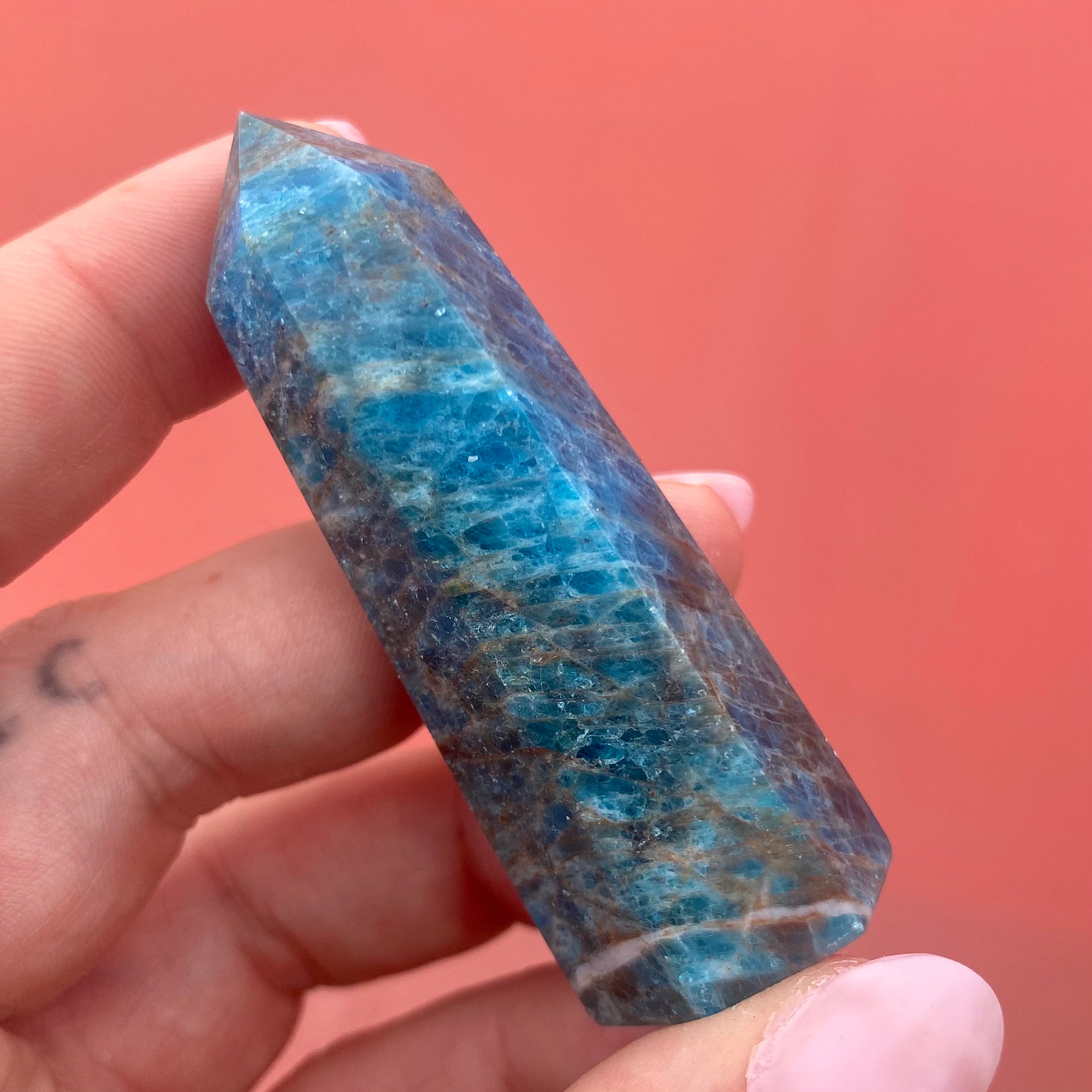 Blue Apatite Point