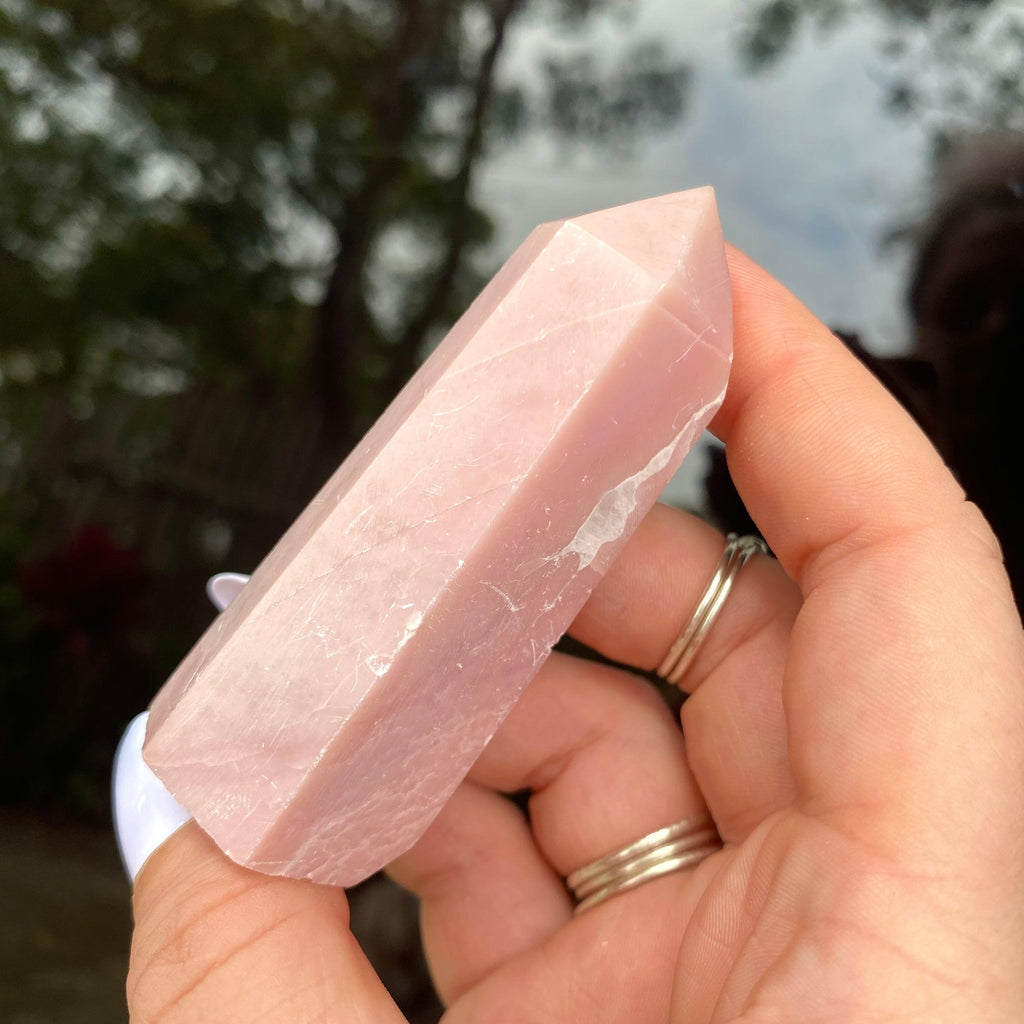 Pink Opal Point - Ruby's Minerals