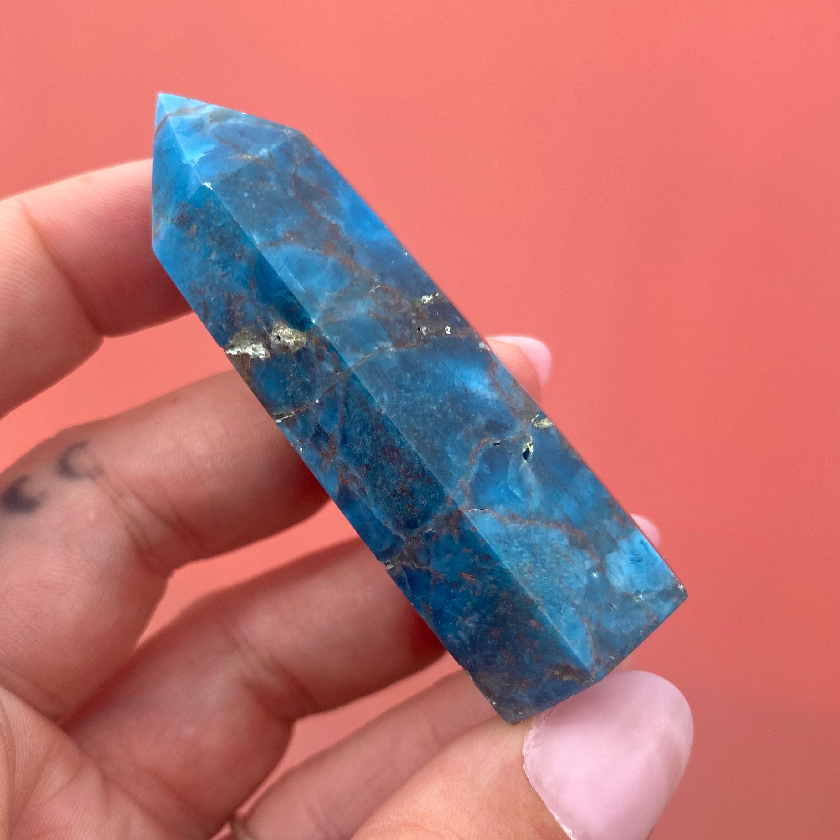 Blue Apatite Point