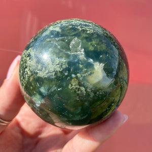 Epidote in Prehnite Sphere