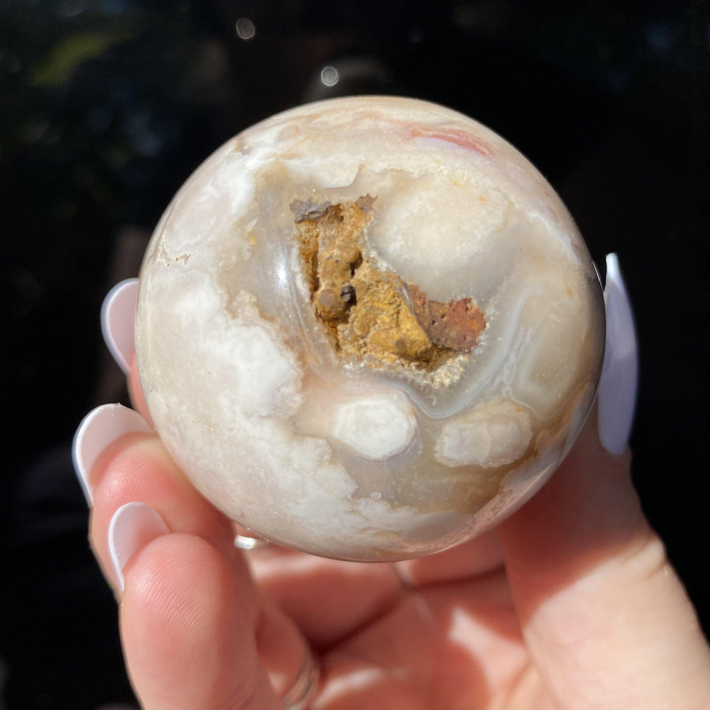Flower Agate Sphere - Ruby's Minerals