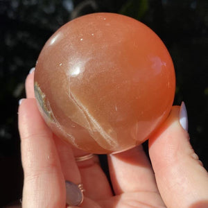 Honey Calcite Sphere - Ruby's Minerals