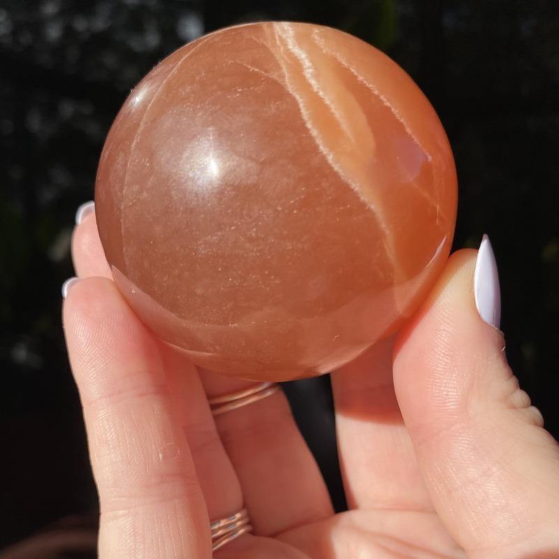 Honey Calcite Sphere - Ruby's Minerals