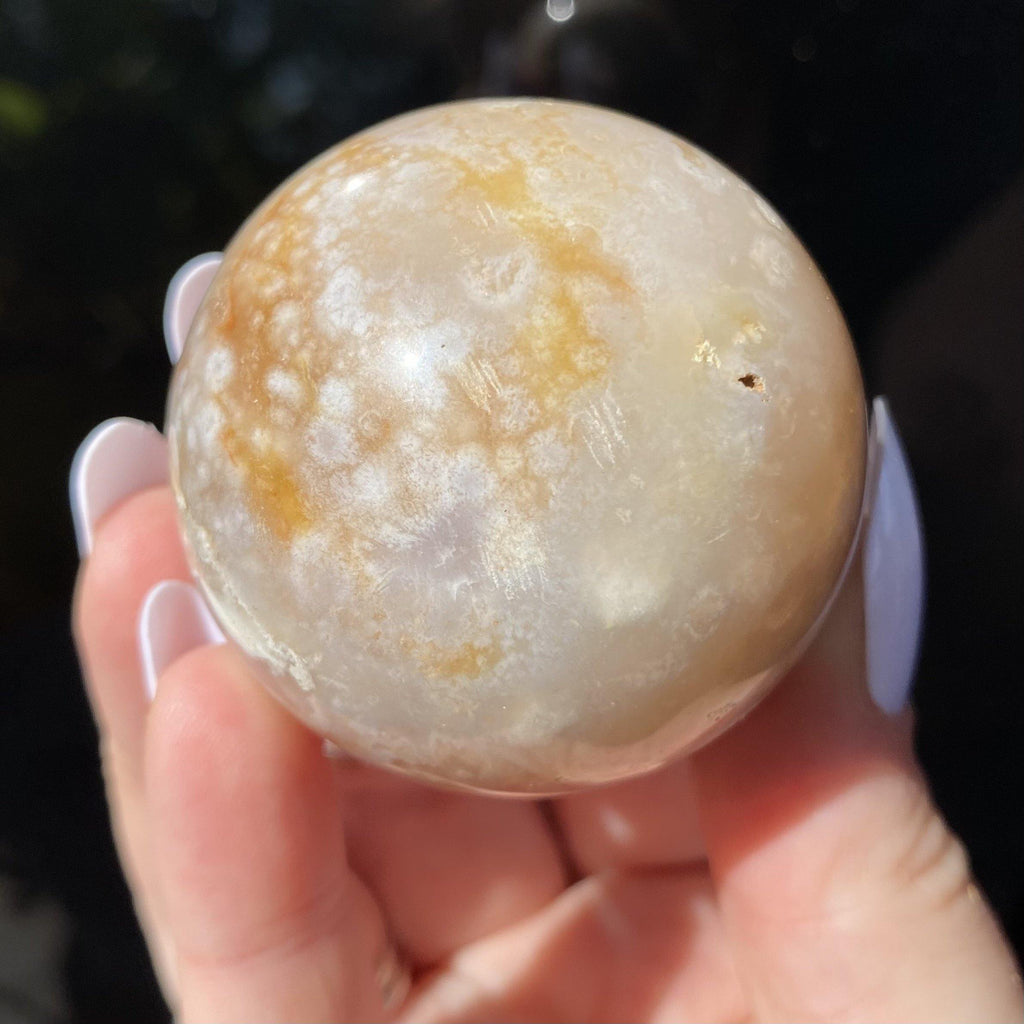 Flower Agate Sphere - Ruby's Minerals