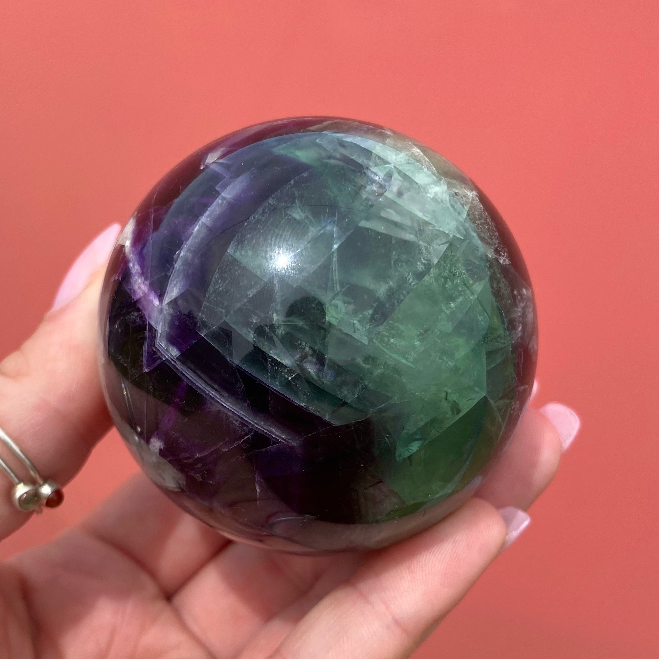 Rainbow Fluorite Sphere