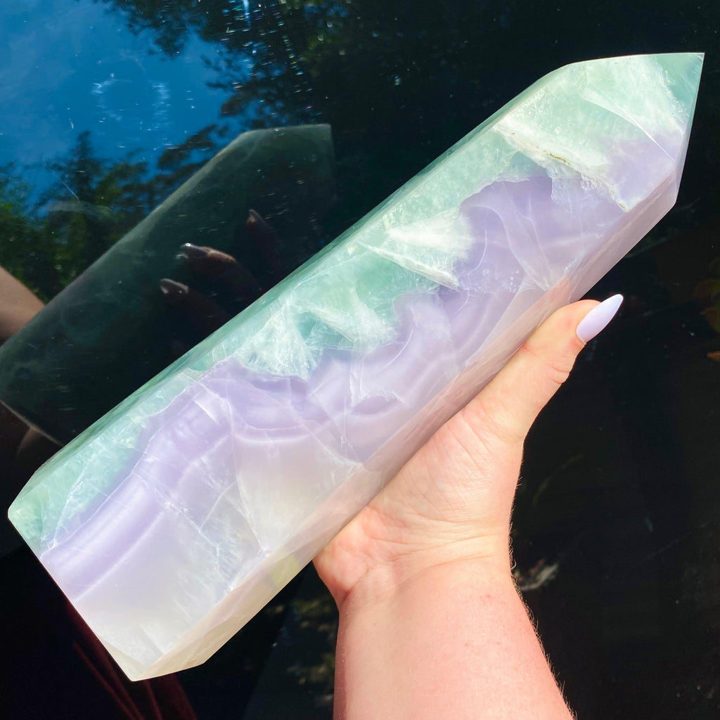 Rainbow Fluorite Tower - Ruby's Minerals