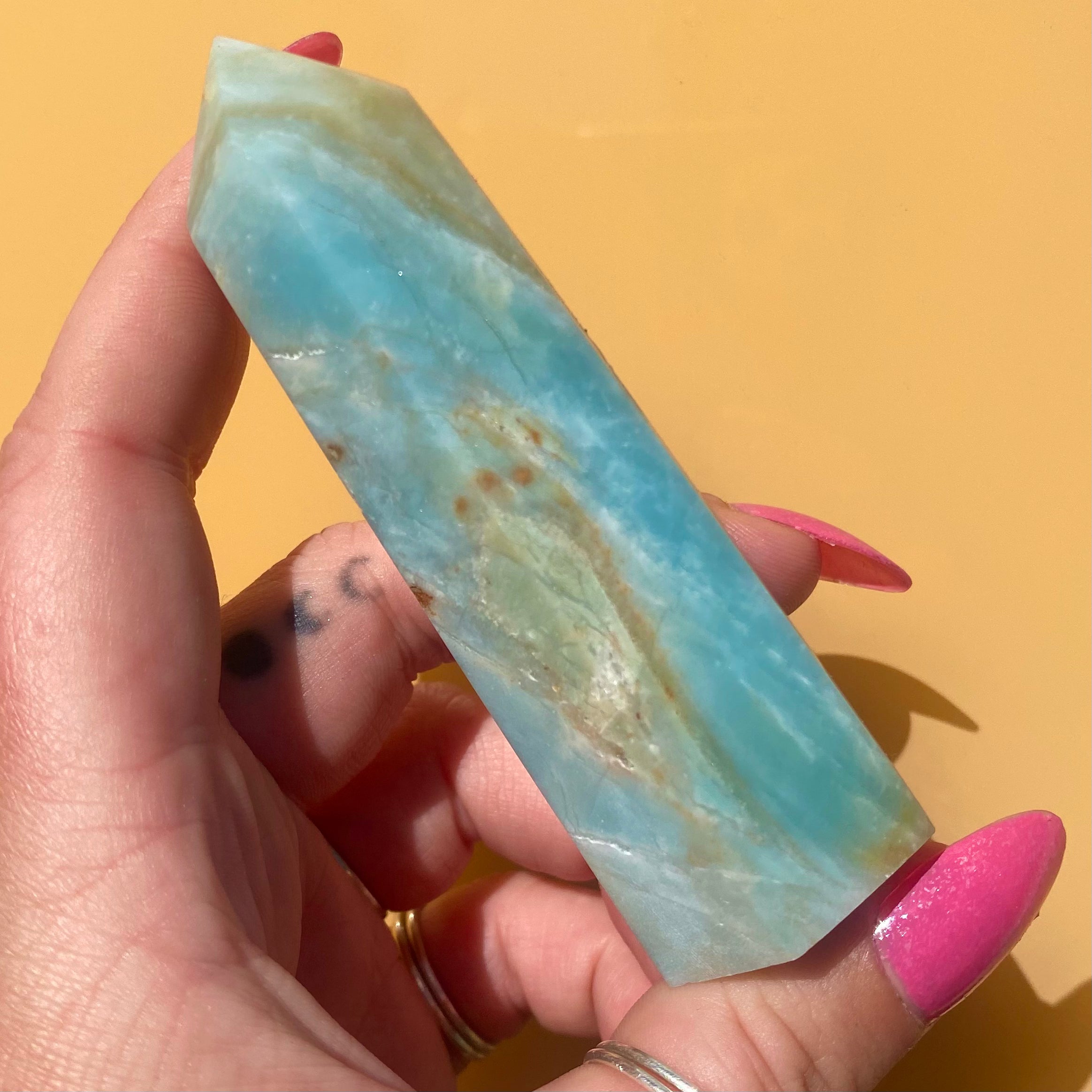 Blue Aragonite Point