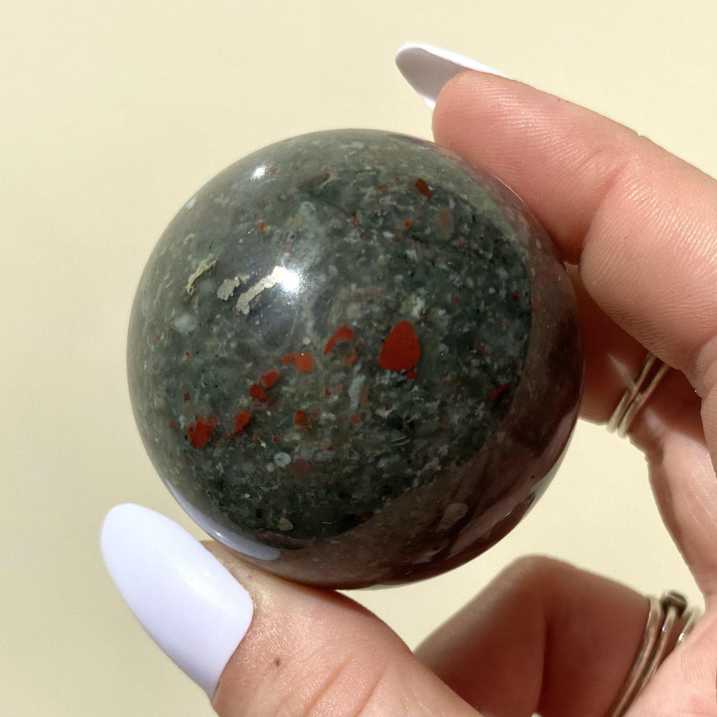 Bloodstone Sphere - Ruby's Minerals