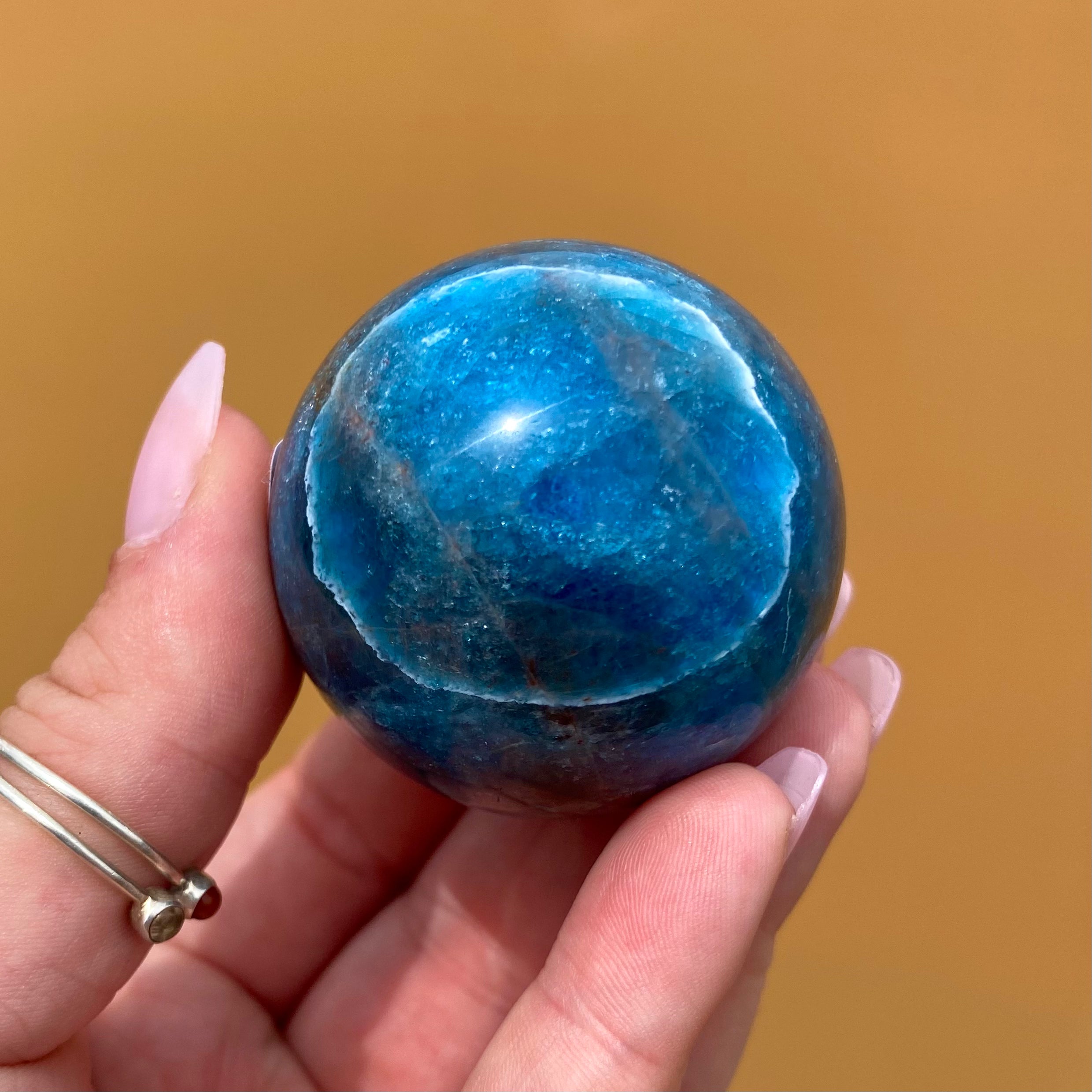 Blue Apatite Sphere