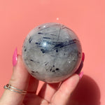 Load image into Gallery viewer, Tourmalinated Quartz Sphere
