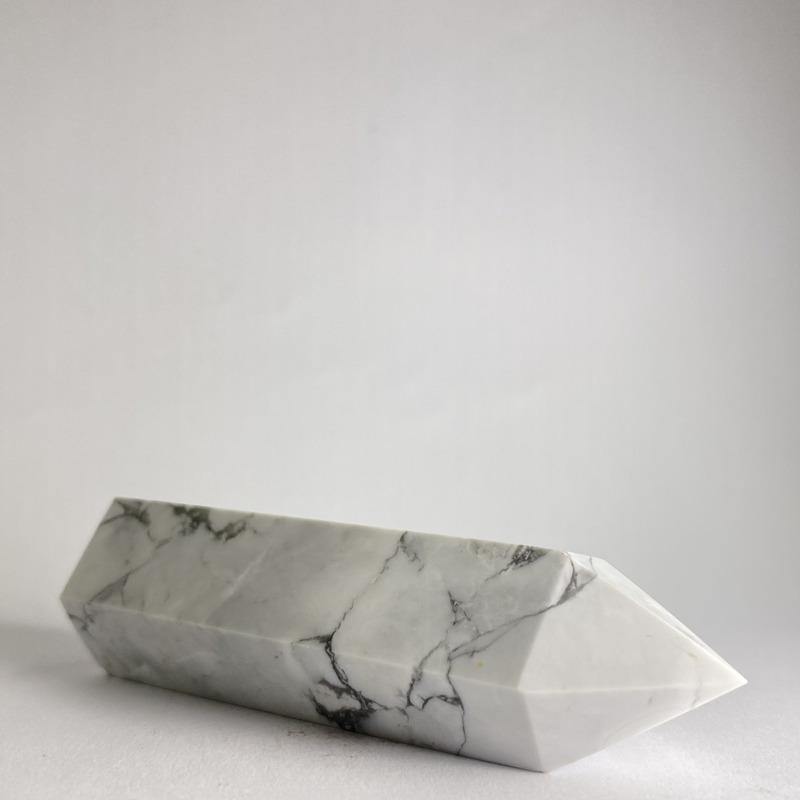 White Howlite Point - Ruby's Minerals