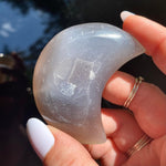 Load image into Gallery viewer, Agate Druzy Moon - Ruby&#39;s Minerals
