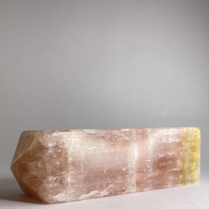 Rose Calcite Point - Ruby's Minerals