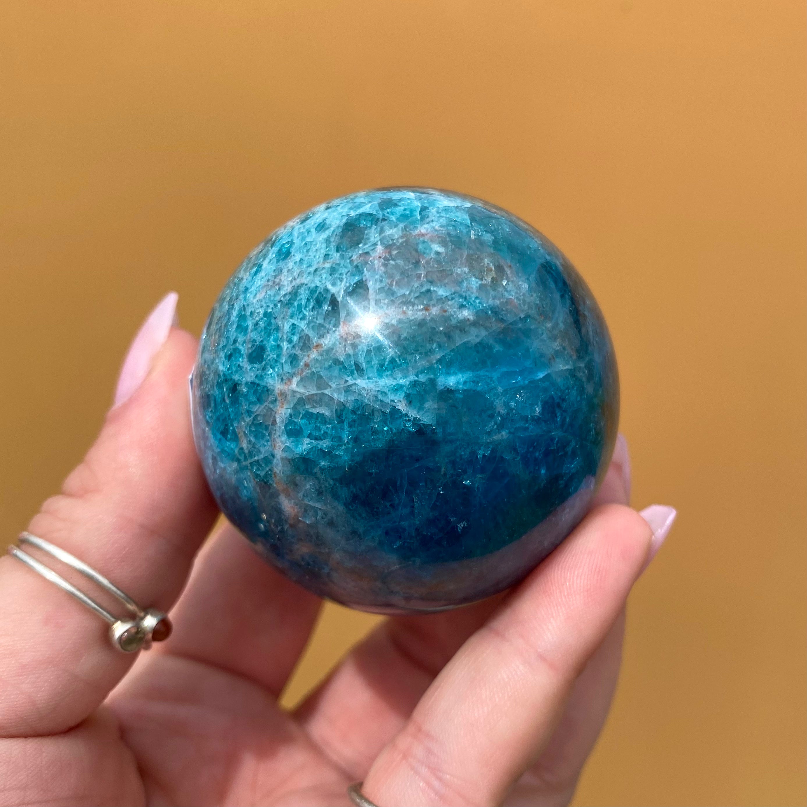 Blue Apatite Sphere