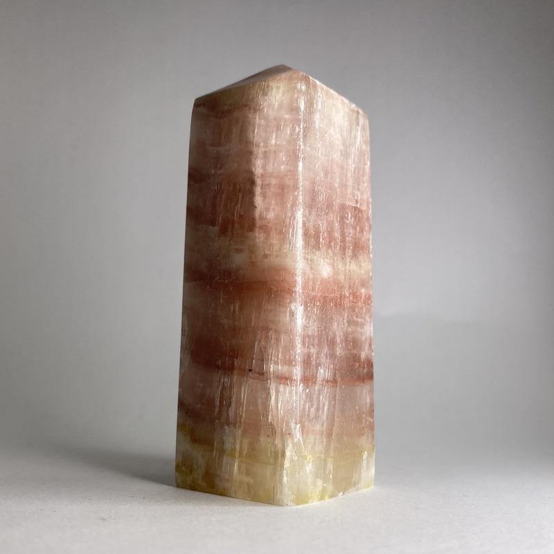 Rose Calcite Point - Ruby's Minerals