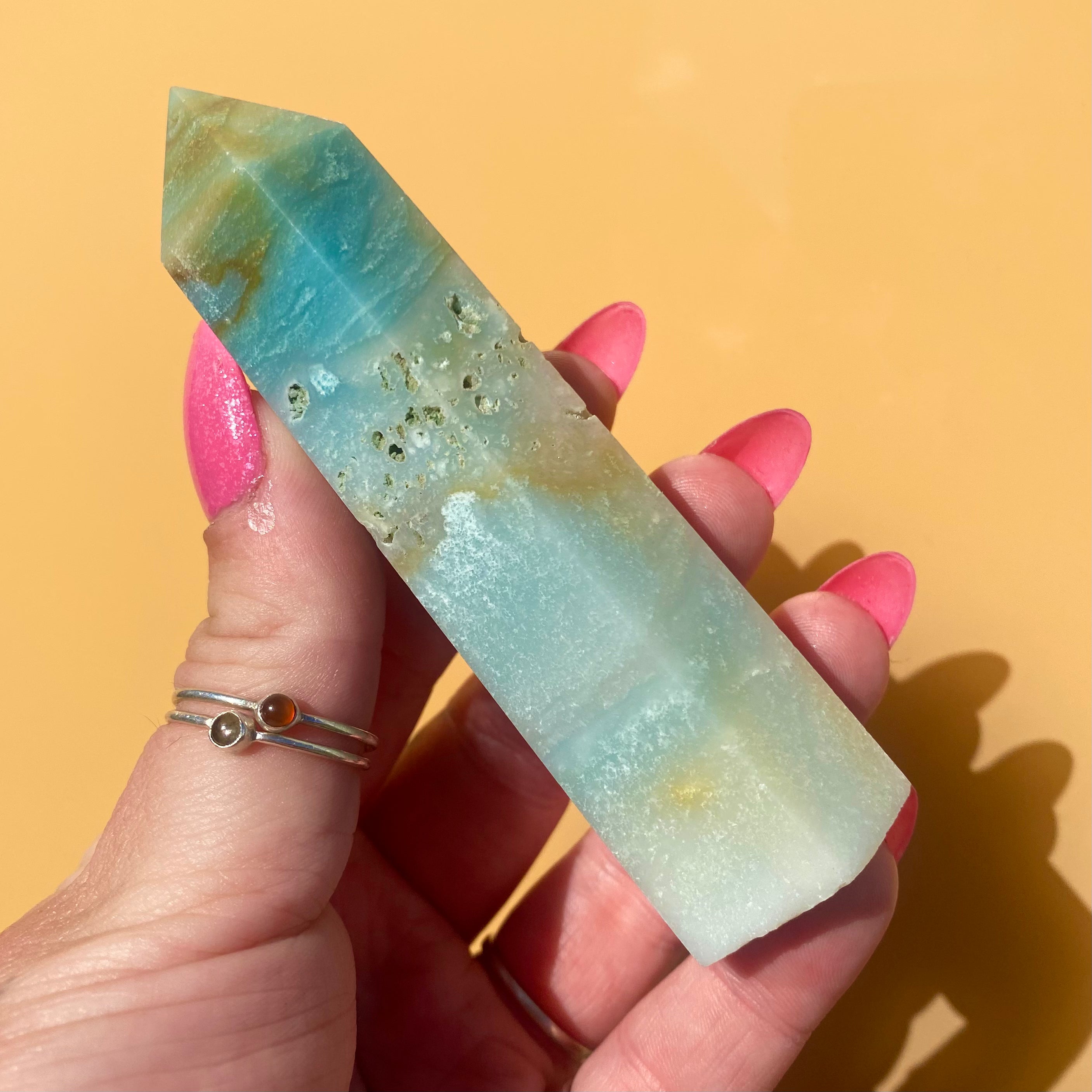 Blue Aragonite Point