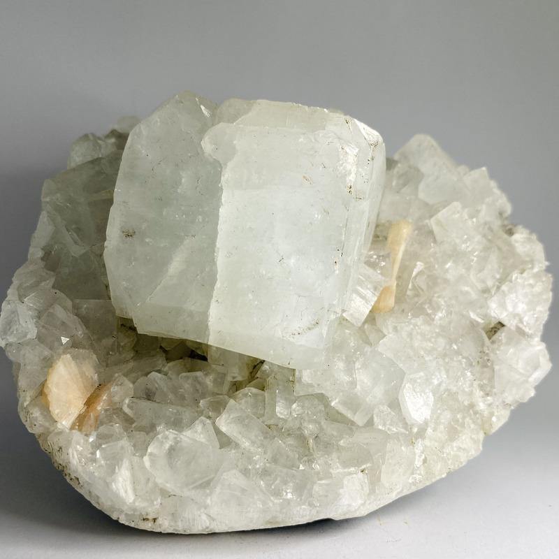 Apophyllite with Peach Stilbite - Ruby's Minerals