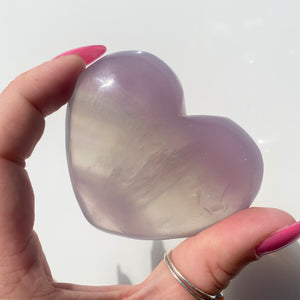 Lavender Fluorite Heart