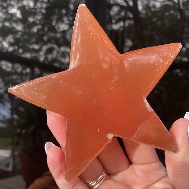 Honey Calcite Star - Ruby's Minerals
