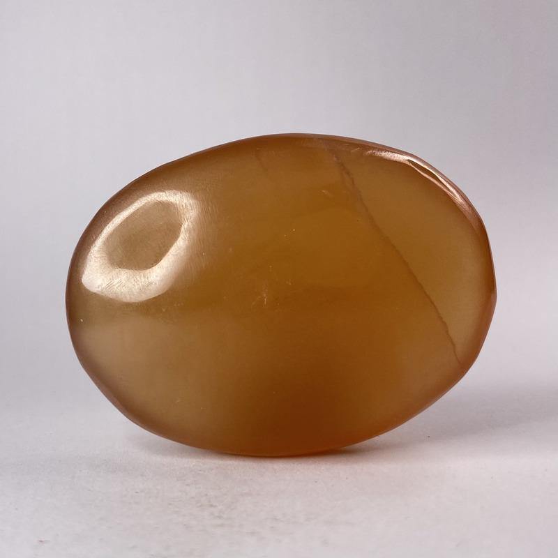 Honey Calcite Palmstone - Ruby's Minerals
