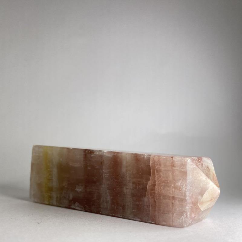 Rose Calcite Point - Ruby's Minerals