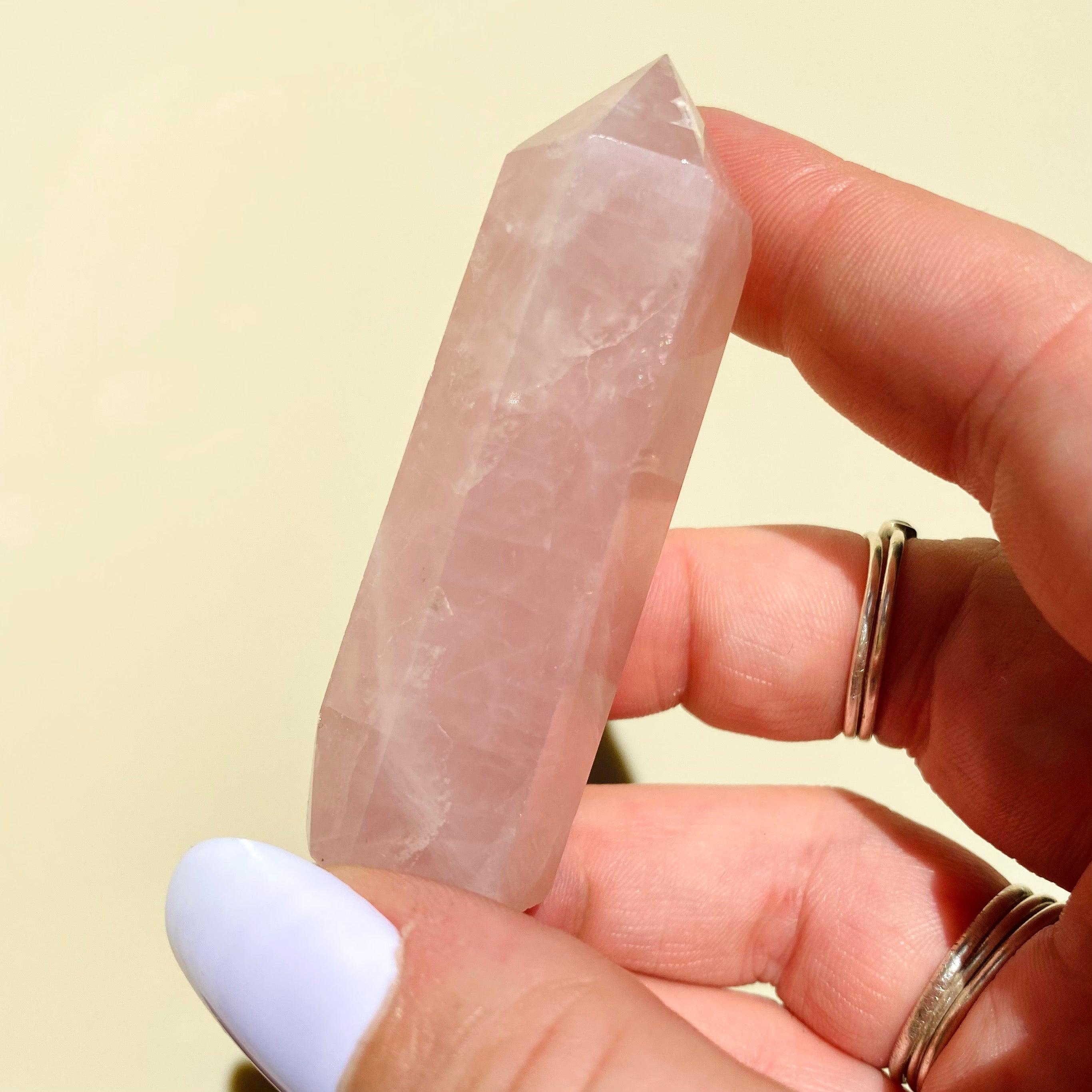 Rose Quartz Point - Ruby's Minerals