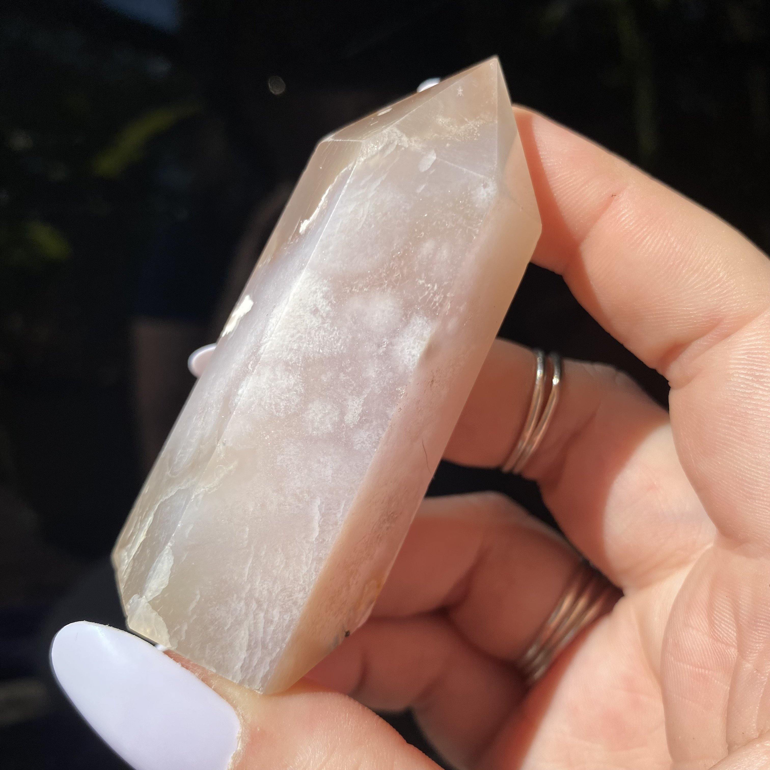 Flower Agate Point - Ruby's Minerals