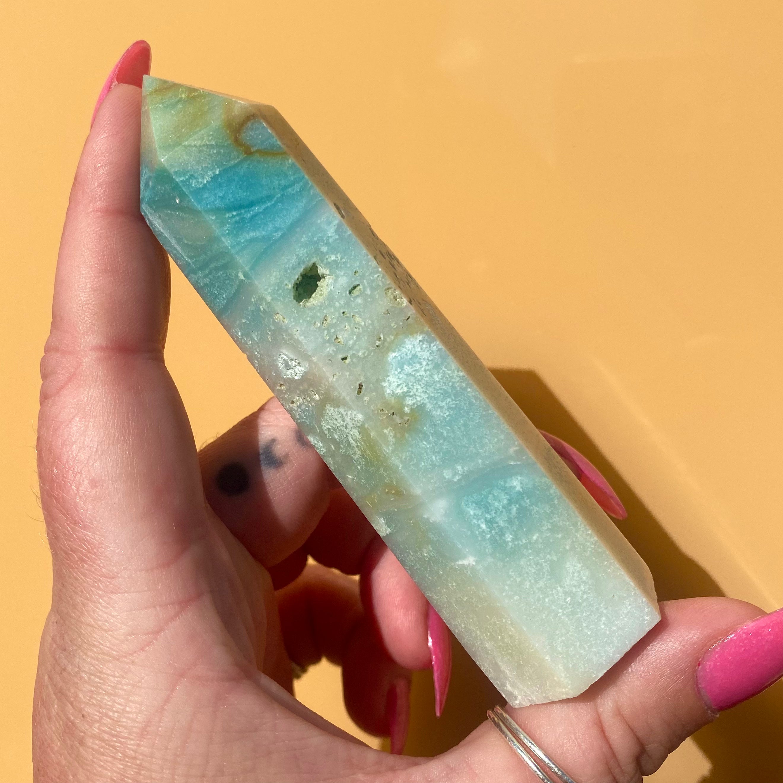 Blue Aragonite Point