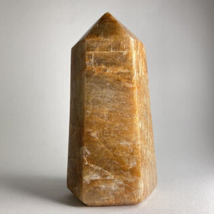 Peach Moonstone Point - Ruby's Minerals