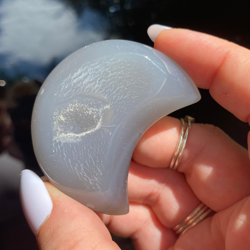 Agate Druzy Moon - Ruby's Minerals