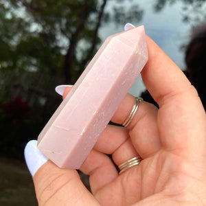 Pink Opal Point - Ruby's Minerals