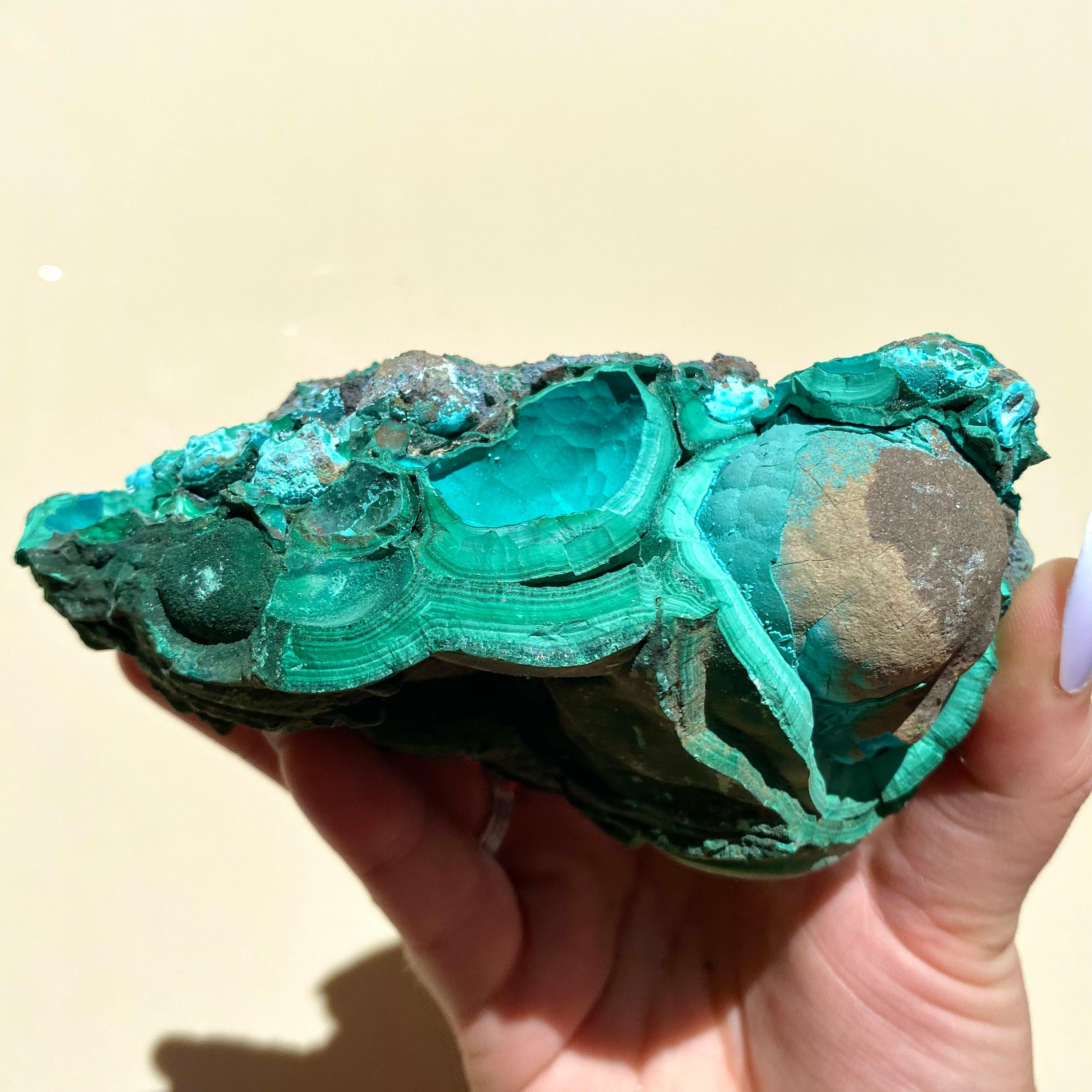 Malachite with Chrysocolla - Ruby's Minerals
