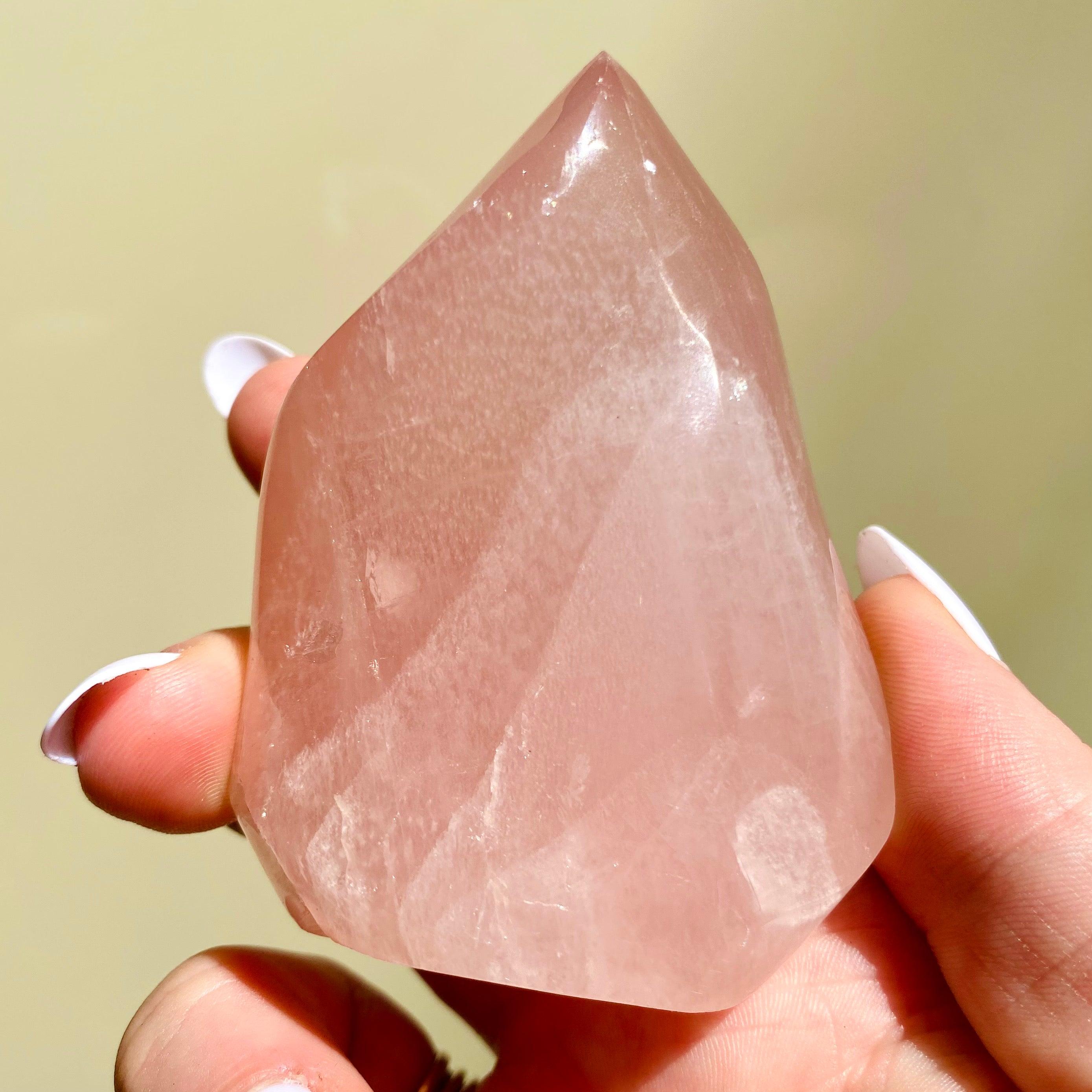Rose Quartz Flame - Ruby's Minerals