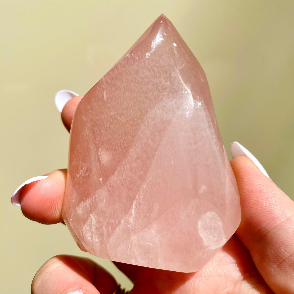 Rose Quartz Flame - Ruby's Minerals