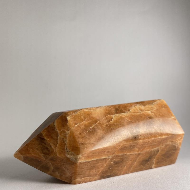 Peach Moonstone Point - Ruby's Minerals